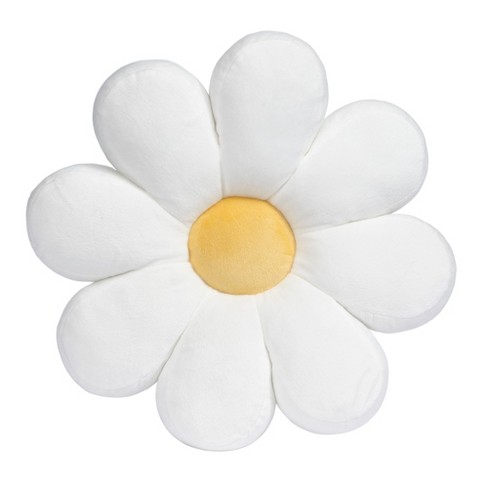 White 2025 flower pillow