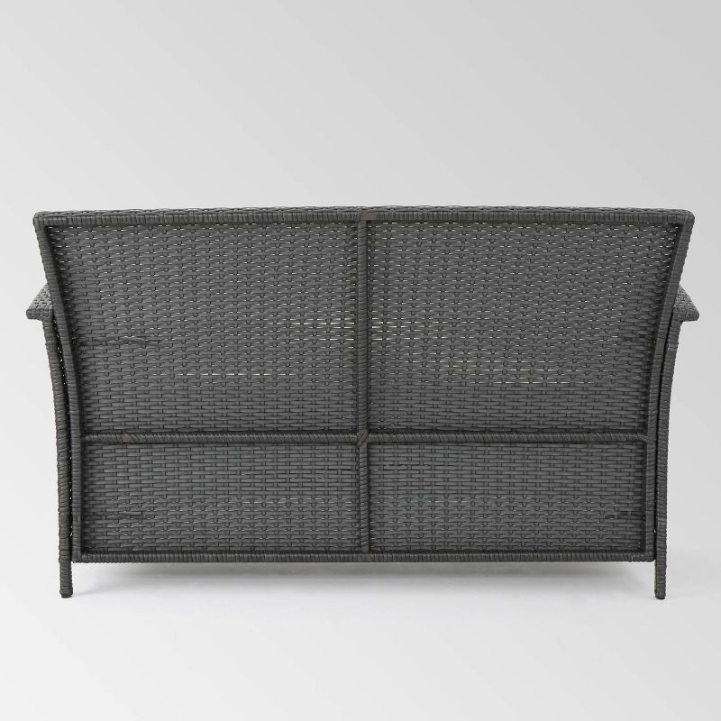 St. Lucia Wicker Loveseat - Gray - Christopher Knight Home, 3 of 8
