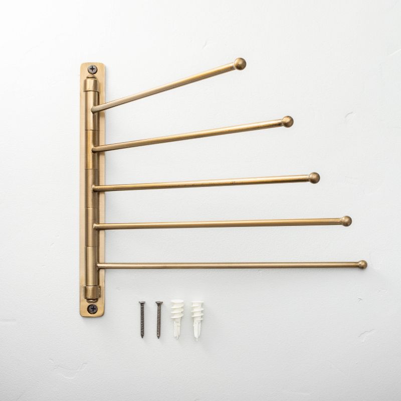 Brushed Metal Swivel Coat Rack Brass Finish - Hearth &#38; Hand&#8482; with Magnolia, 4 of 7