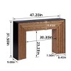Modern Narrow Wood Console Table with Black Woodgrain Top, Slim Accent Table for Entryway, Hallway, or Behind Sofa – The Pop Home - 4 of 4