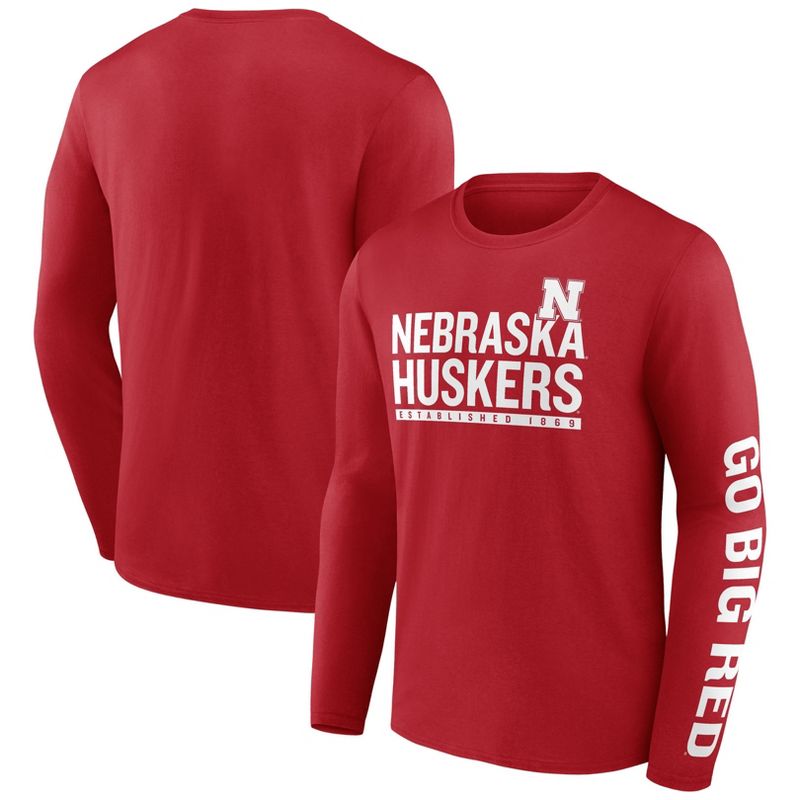 NCAA Nebraska Cornhuskers Men&#39;s Chase Long Sleeve T-Shirt, 1 of 4