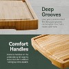Wood Cutting Board - Bamboo Cutting Board Set, Wooden Cutting Boards for Kitchen with Deep Juice Groove, Side Handles - Wood Chopping Boards - 4 of 4