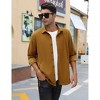 Men's corduroy longsleeved shirt classic button style ,with pleats at the back and pockets on the chest - 4 of 4
