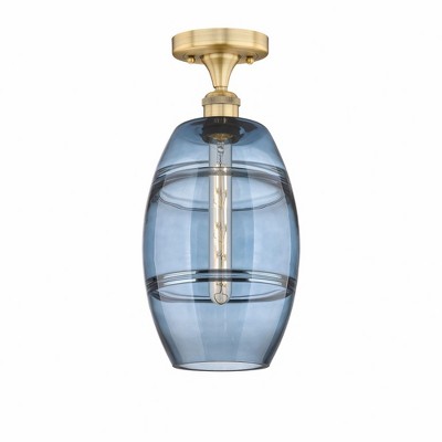 Vaz - 1 Light Semi-Flush Mount In Industrial Style-10 Inches Tall and 8 Inches Wide