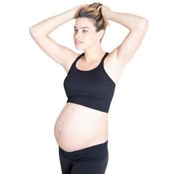 Seamless Racerback Maternity And Nursing Bra-black-medium