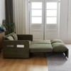 MAYEERTY 64.5 Sleeper Sofa Bed 3 in 1 Adjustable Pullout 2 Pillows Side Pockets Corduroy Convertible - 3 of 4