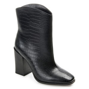 Journee Collection Womens Brekinn Pull On Stacked Heel Booties - 1 of 4