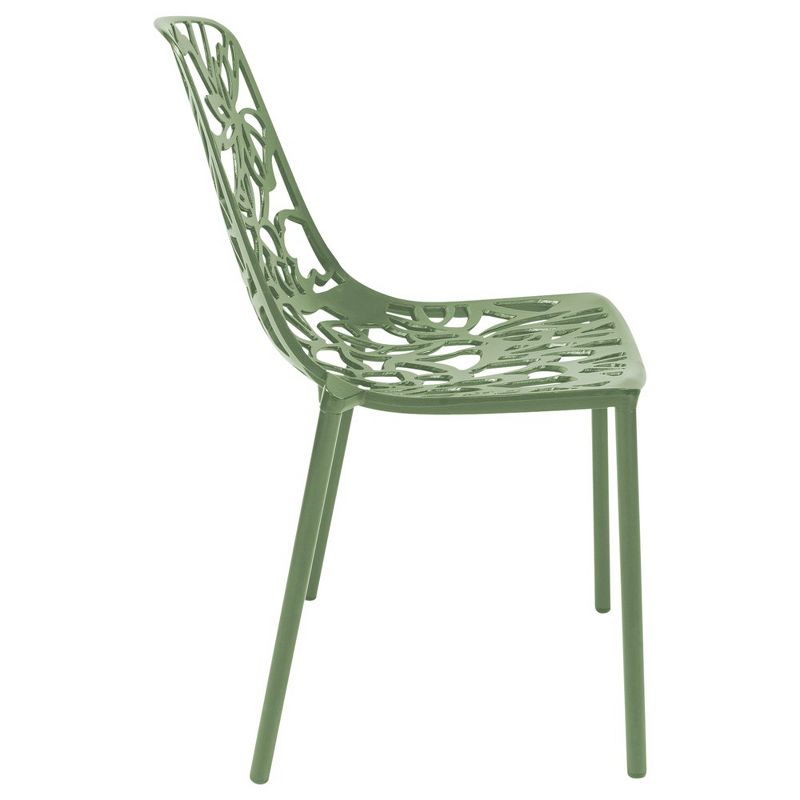 LeisureMod Devon Modern Aluminum Outdoor Stackable Dining Chair, 4 of 10