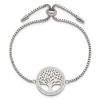 Chisel Stainless Steel Polished with Preciosa Crystal Tree of Life Adjustable Bracelet - 4 of 4