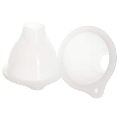 Impresa 2 Pack Funnel for Squeeze Bottles- Wide Funnel Opening - BPA Free - 3.25 Top Diameter 1.25 