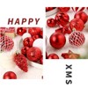 65-Pack Mixed-Size Christmas Ornaments Set, Shatterproof Ball Assortment for Tree Decorating, Holiday Tiered Displays - 3 of 4