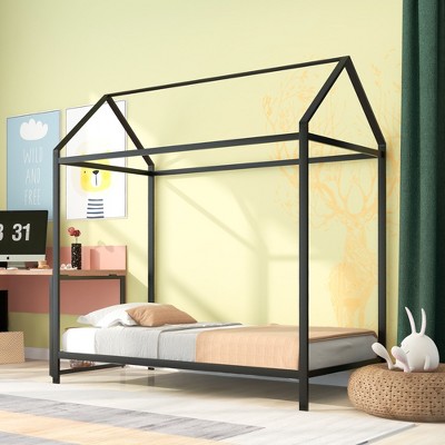 Whisen Modern Style Twin Size House Bed Platform Bed Floor Bed