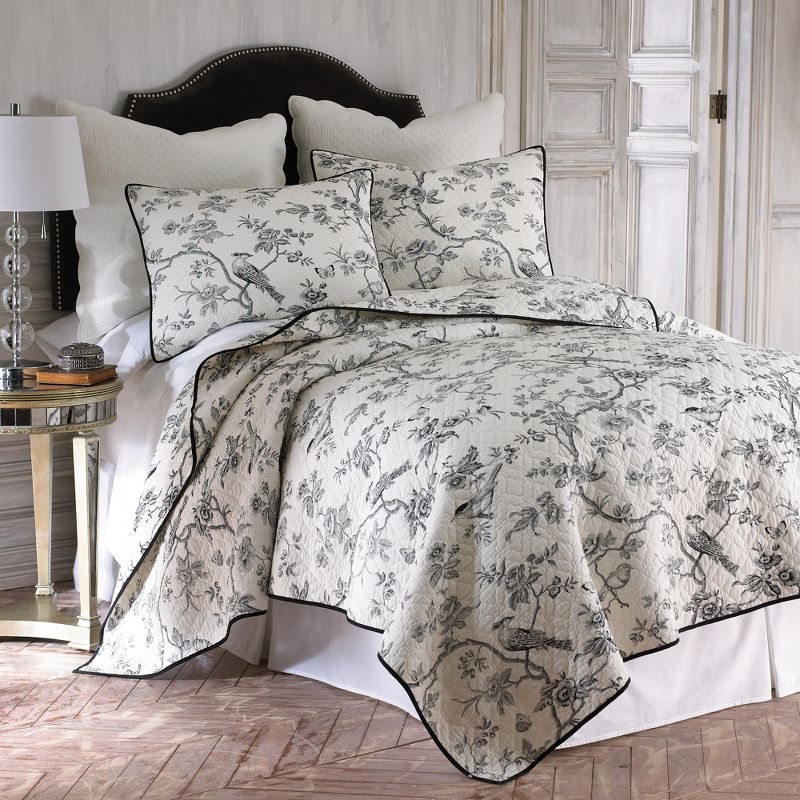 Black Toile Quilt and Pillow Sham Set - Levtex Home, 2 of 6