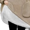 PAVILIA Wearable Blanket Hoodie Adults, Faux Shearling Cozy Oversized Hooded Sweatshirt, Warm Fleece Two Pockets - 3 of 4