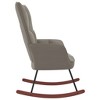 vidaXL Rocking Chair Light Gray Velvet - 3 of 4