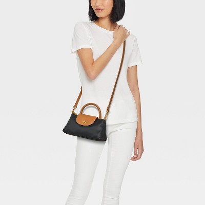 Сумки A New Day Elongated Nylon Top Handle Crossbody - A New Day™ Black — фото 2