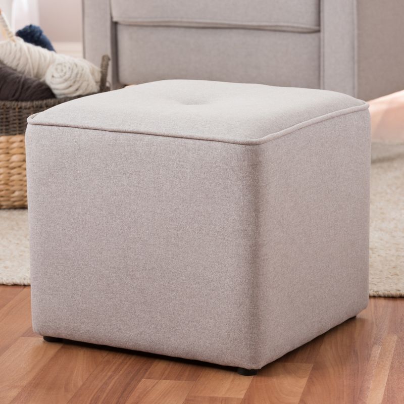 Corinne Modern and Contemporary Fabric Upholstered Ottoman - Baxton Studio, 5 of 7