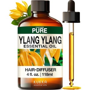 Ylang-Ylang Essential Oil (4 Fl Oz / 118 ml) -KUKKA Ylang-Ylang Oil for Diffuser & Skin - DIY Soap Making - 1 of 4