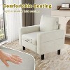 Kinsuite Single Sofa Chair - 33" Modern Accent Chairs with Arms & Cushions, Beige - 3 of 4