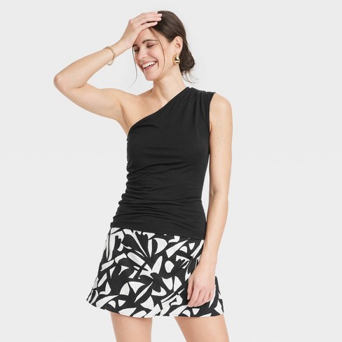 Women's Slim Fit Tank Top - A New Day™ Black S : Target