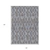 Sky Blue And Silver Geometric Washable Indoor Outdoor Area Rug - 3 of 4