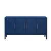 59.6"W Versatile Sideboard with Brushed Doors and Fir Veneer, 4-Door Storage Cabinet with Elegant Handles 4S - ModernLuxe - 4 of 4
