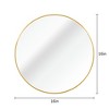 FONTOI 16" Round Bathroom Wall Mirror with Gold Metal Frame for Contemporary Decorative Accent Living Room Entryway or Bedroom, Gold - 2 of 4