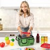 OPUX Insulated Dual Compartment Lunch Bag, Leakproof Soft Cooler Box Women Men Adult, Reusable Tote Pail Kids Boys Girls School - 4 of 4