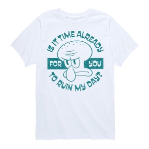 Boys' - Spongebob Squarepants - Ruin My Day Short Sleeve Graphic T-Shirt - 1 of 4