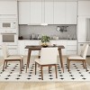 5-Piece Mid-Century Modern Dining Set with Solid Wood Table and 4 Upholstered Chairs, Space-Saving Design for Small Families-Cuddlewood - 3 of 4
