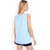 Anna-Kaci Women's Sleeveless Keyhole Top with Pleated Front Detail and Lightweight Textured Fabric - 4 of 4
