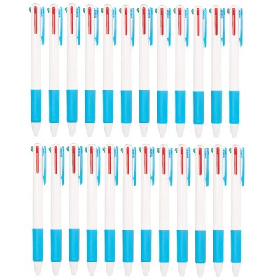 Simply Genius 24 Pack 4-in-1 Multicolor Retractable Pens for School Supplies, Office, Home Use, Notetaking, Organizing, Doodling