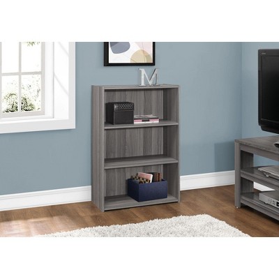 NicBex Transitional Bookcase 3/4/5 Tier Low-Profile Design Grey Eco-Friendly Laminate Bedroom Office Floating Shelf Effect