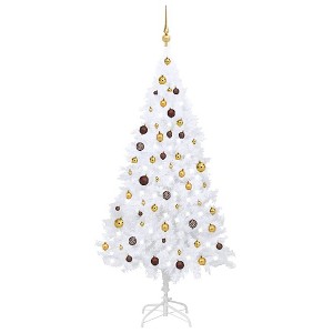 vidaXL Artificial Christmas Tree Green, shiny gold, matte gold, bronze - 1 of 4