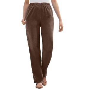 Woman Within Women's Plus Size Tall 7-Day Corduroy Straight-Leg Pant - 1 of 4