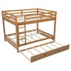 TIRAMISUBEST Queen Over Queen Size Bunk Bed with Ladder and Twin XL Size Trundle, Wood Bunk Bedframe with Slats Support - 4 of 4
