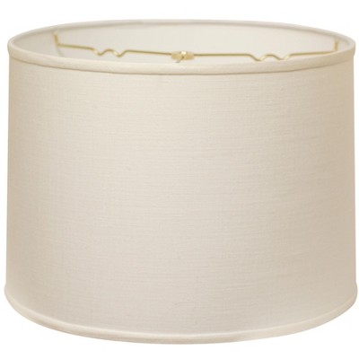 Vynxaria White Slant Drum Lampshades, 15" Top Diameter
