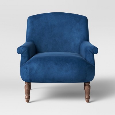 blue velvet chair target