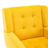 PAGED Modern Soft Leather Accent Chair Upholstered Living Room Chairs with Black Legs, Comfy Chair for Bedroom - 4 of 4