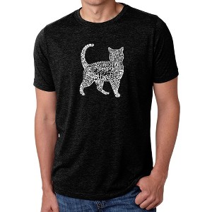 LA Pop Art Men's Premium Blend Word Art T-shirt - Cat - 1 of 4