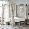 Yaheetech Metal Canopy Platform Bed Frame with Headboard and Footboard and Slatted Structure - 2 of 4