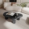 VYNXARIA 40-Inch Black Cloud Shaped Coffee Table - Elegant Design for Modern Living - 3 of 4