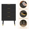 4 Drawer Dresser for Bedroom, Modern Closet Dressers Chest of Drawers, Storage Chest Cabinet Organizer Unit, Small Fluted Nightstand - 4 of 4