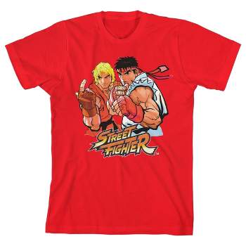 Street Fighter 4 Ken and Ryu Youth Boys Red T-Shirt