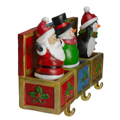 Santa, Snowman, and Penguin Christmas Stocking Holders Set