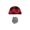 Hudson Baby Boys Thermal Preemie Layette Set 4pc Short Sleeve Outfit, Buffalo Plaid, Preemie - 3 of 4