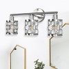 DORESshop 19.88 in. 3-Light Brushed Nickel Modern Industrial Bathroom Vanity Light Over Mirror with Crystal Shade - 3 of 4