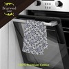 Briarwood Lane Everyday Hand Towel 26x18 Navy and Tan Damask Hand Towel - 2 of 3