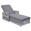 Outdoor Wicker Reclining Chaise Lounge,Adjustable Patio Recliner with Armrests And Cushions,All-Weather Rattan Pool Lounge-Maison Boucle - 3 of 4
