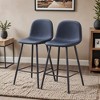 Linen Fabric Bar Chair Set - Two Pieces, Stable Comfort.Thoughtful Design of Rounded Backrest - Leovsnove - 2 of 4
